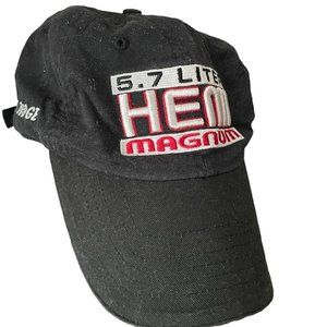 Lee DODGE Promo 5.7 Liter HEMI MAGNUM Black Baseball Dad Hat Cap Adjustable GC!